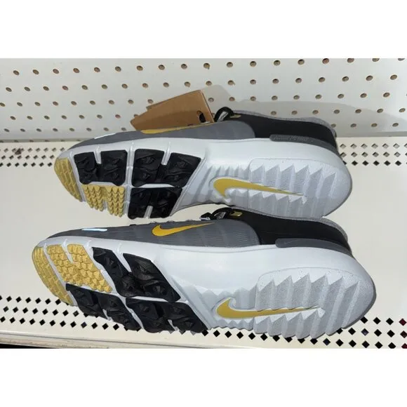 Nike Free Golf NN Mens Spikeless Golf Shoes Size 10 WIDE Gray Gold FQ7875-003