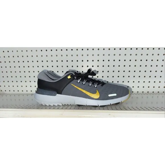 Nike Free Golf NN Mens Spikeless Golf Shoes Size 10 WIDE Gray Gold FQ7875-003