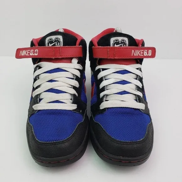 Nike ID Dunk 6.0 Mid 2009 Womens Size 7.5 Black Pink Blue Sneaker Shoes 370685-9