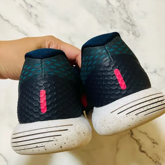 Nike ID Sneakers Womens 10.5W Wide Teal Pink American Flag Shoes 884833-992