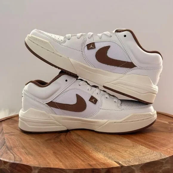 Nike Jordan Stadium 90 White Brown Women's Casual Shoes Size 6 FB2269-121 New