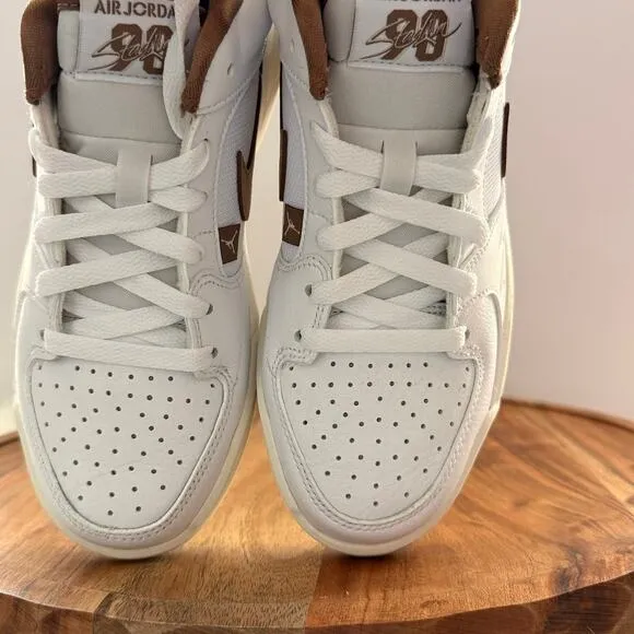 Nike Jordan Stadium 90 White Brown Women's Casual Shoes Size 6 FB2269-121 New