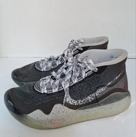 Nike KD 12 Basketball Shoes Black/Grey Speckled Pattern Athletic‎ Sneakers