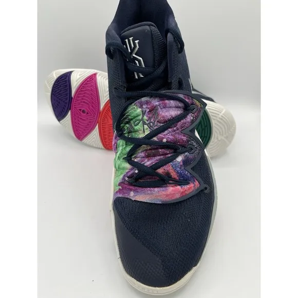Nike Kyrie 5 Galaxy Blue Mens Basketball Shoes AO2918-900 Size 10.5 Multi Color