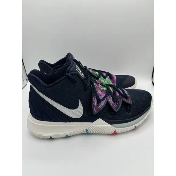 Nike Kyrie 5 Galaxy Blue Mens Basketball Shoes AO2918-900 Size 10.5 Multi Color