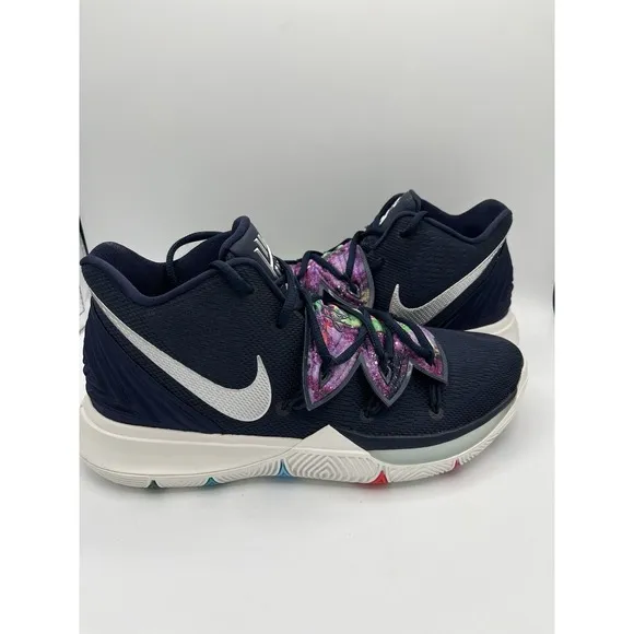 Nike Kyrie 5 Galaxy Blue Mens Basketball Shoes AO2918-900 Size 10.5 Multi Color