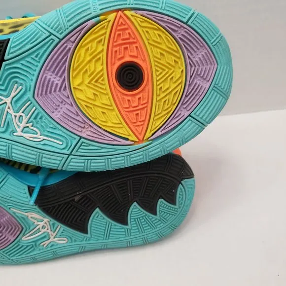 Nike Kyrie Animal Print Oracle Aqua Shoes Logo BQ5599-300 Kids 4 Y Youth 36 6