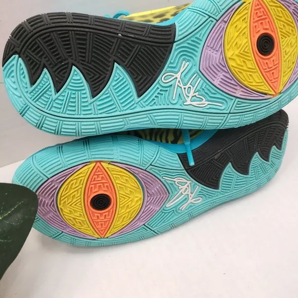 Nike Kyrie Animal Print Oracle Aqua Shoes Logo BQ5599-300 Kids 4 Y Youth 36 6