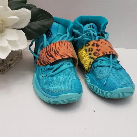 Nike Kyrie Animal Print Oracle Aqua Shoes Logo BQ5599-300 Kids 4 Y Youth 36 6