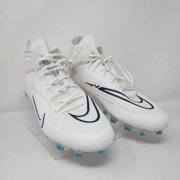Nike Lacrosse Cleats Mens 15 White Alpha Huarache 8 Elite Logo Lace Up Swoosh