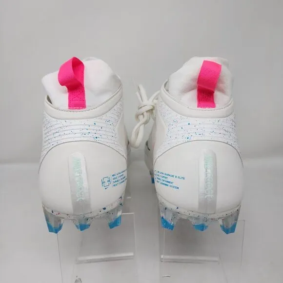Nike Lacrosse Cleats Mens 15 White Alpha Huarache 8 Elite Logo Lace Up Swoosh