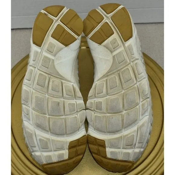 Nike Mens Air Footscape Woven Chukka QS Suede Flat Gold Sneakers Shoes Size 7.5