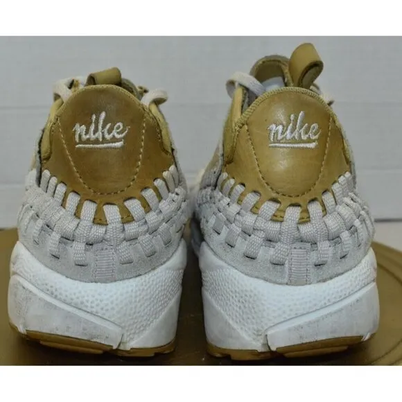 Nike Mens Air Footscape Woven Chukka QS Suede Flat Gold Sneakers Shoes Size 7.5