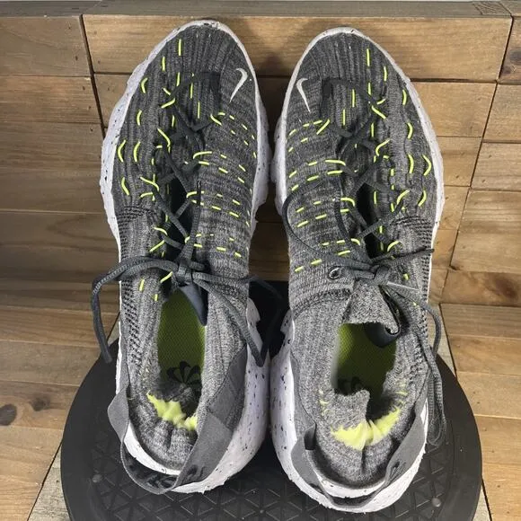 Nike Men's Size 11 Space Hippie 04 Black /Volt Running Lace Up Shoes CZ6398-010