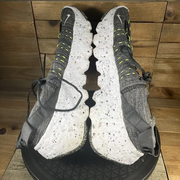 Nike Men's Size 11 Space Hippie 04 Black /Volt Running Lace Up Shoes CZ6398-010