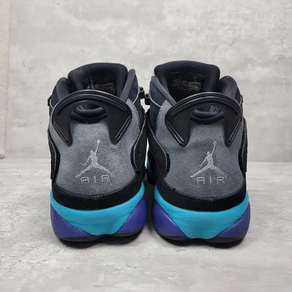 Nike Mens Size 12 Air Jordan 6 Rings Aqua Black Purple Blue Suede DD5077-040