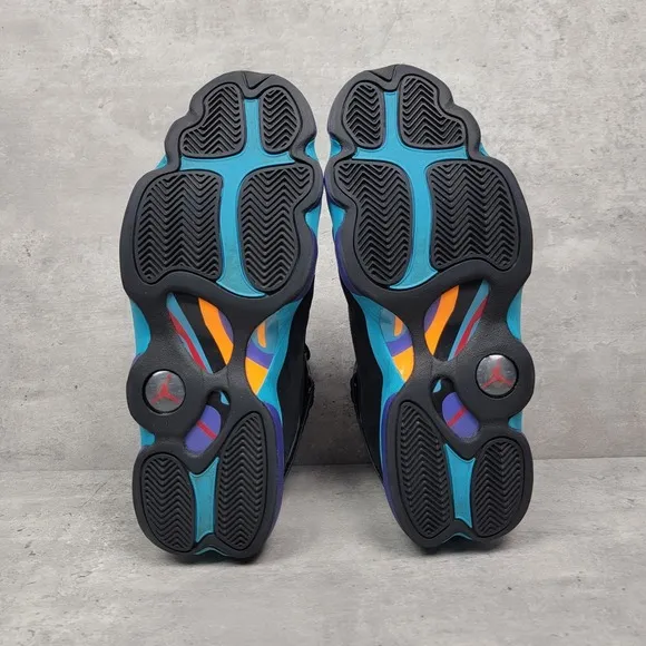 Nike Mens Size 12 Air Jordan 6 Rings Aqua Black Purple Blue Suede DD5077-040