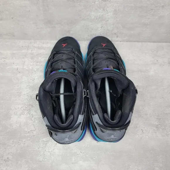 Nike Mens Size 12 Air Jordan 6 Rings Aqua Black Purple Blue Suede DD5077-040