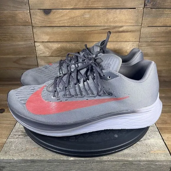 Nike Mens Sz 12 Zoom Fly Gunsmoke/Bright Crimson 880848-004 Athletic Shoes