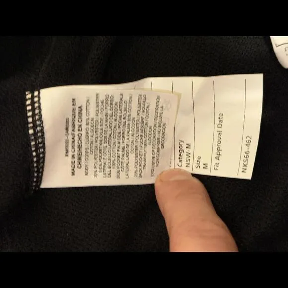 Nike N-72 Athletics Unit French Terry Black Pants Sample