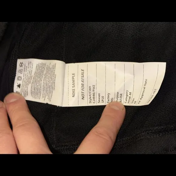 Nike N-72 Athletics Unit French Terry Black Pants Sample