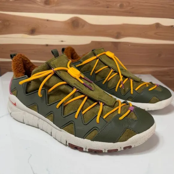 Nike N7 Sherpa Lined‎ Hiking Sneakers Outdoor Trail Shoes Yellow Green US 12.5