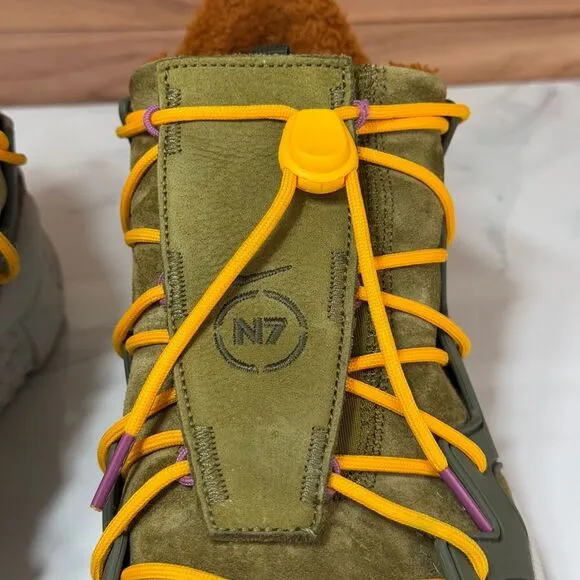 Nike N7 Sherpa Lined‎ Hiking Sneakers Outdoor Trail Shoes Yellow Green US 12.5