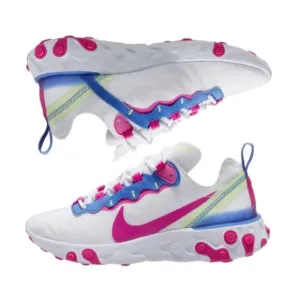 ⭐Nike  React Element 55 Womens Athletic Running Shoes Sz 5 White Pink BQ2728-104
