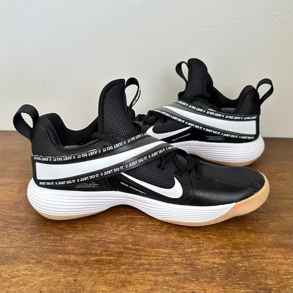 Nike React HyperSet Black White Gum Volleyball Shoes nby CI2955-010 Men's 10
