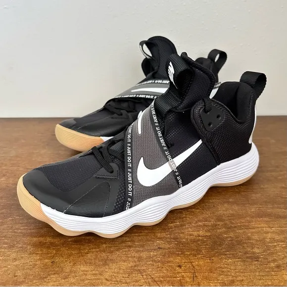 Nike React HyperSet Black White Gum Volleyball Shoes nby CI2955-010 Men's 10