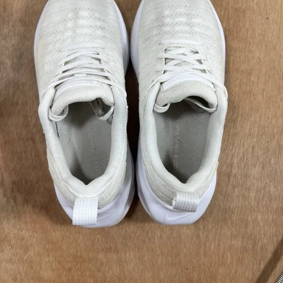 Nike ReactX Infinity Run 4 Triple White Women Size 7.5 Running Shoes