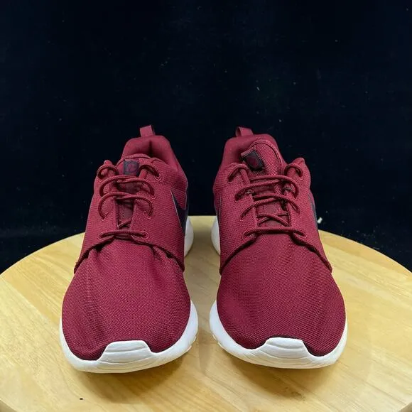 Nike Roshe One Run Team Red Burgundy Ash Grey Sail 511881-613 Men's Size 10