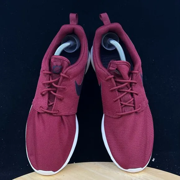 Nike Roshe One Run Team Red Burgundy Ash Grey Sail 511881-613 Men's Size 10