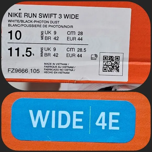 Nike Run Swift 3 White Photon Dust Men's Athletic Shoes Size 10W