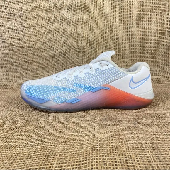Nike  Running Shoes Metconn Premium  Cross Training  White Blue Sz 9.5
