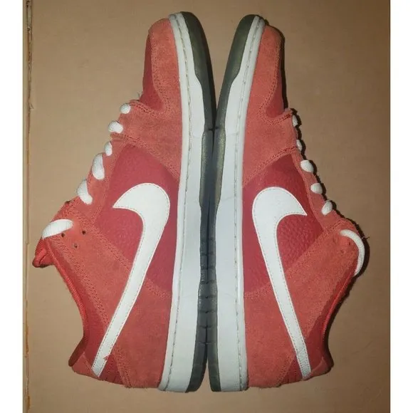 Nike SB Dunk Low Pro CHALLENGE RED/WHITE UNIVERSITY Men's Size 11 Good Condition