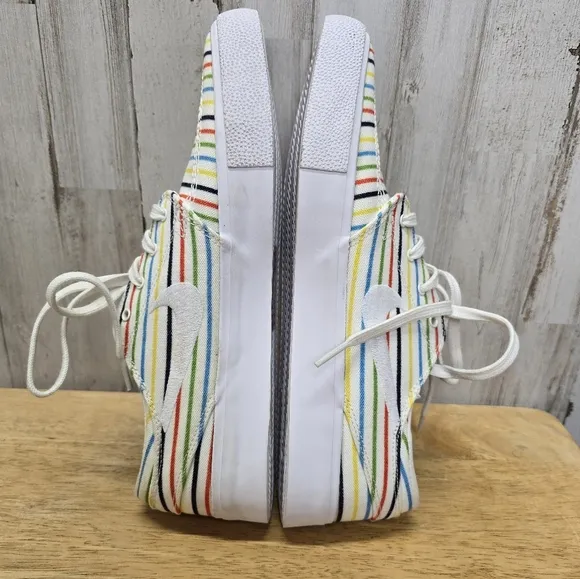 Nike SB Zoom Stefan Janoski Shoes Size 9 Skateboarding Rainbow Pinstripe