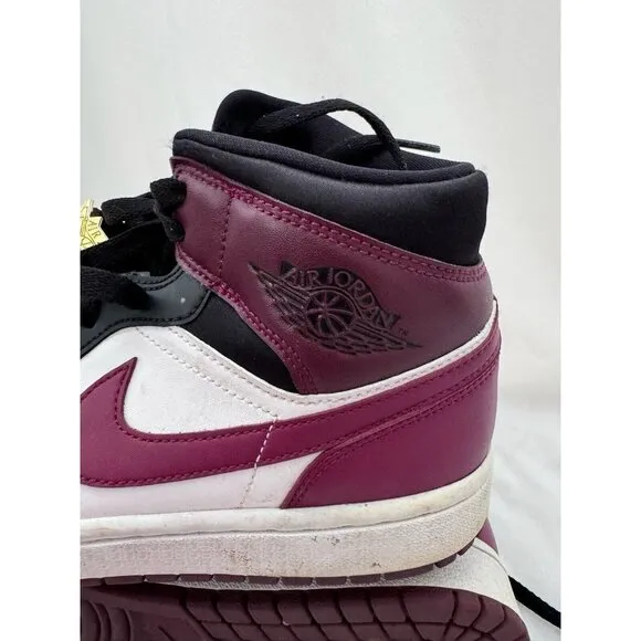 Nike Shoes Air Jordan 1 Mid SE Burgundy Beetroot Gold Pendants Sneakers 9.5