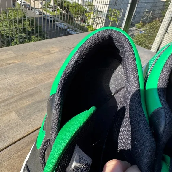 Nike Sneaker Shoes Air Jordan 1 Mens 13 Lucky Green Low Black