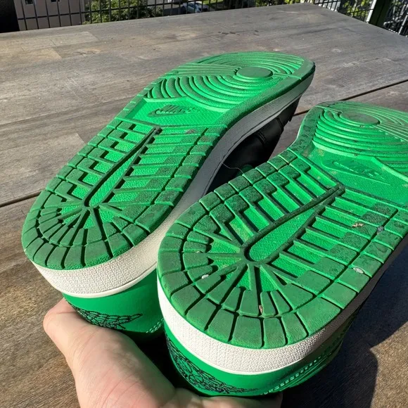 Nike Sneaker Shoes Air Jordan 1 Mens 13 Lucky Green Low Black