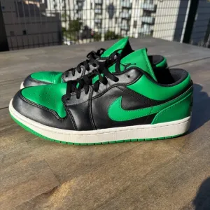 Nike Sneaker Shoes Air Jordan 1 Mens 13 Lucky Green Low Black