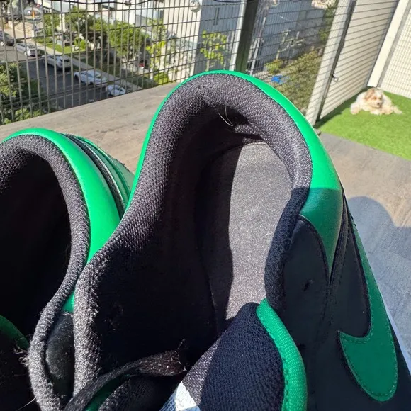 Nike Sneaker Shoes Air Jordan 1 Mens 13 Lucky Green Low Black