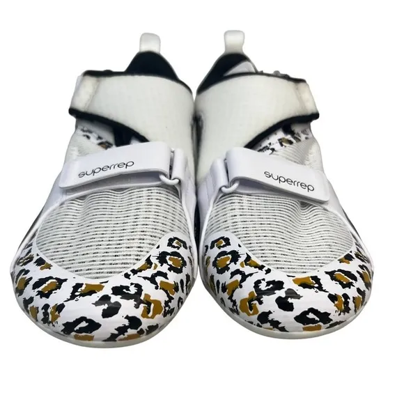 Nike SuperRep Cycling Shoes Womens 7 Activewear Leopard Print Low Top Swoosh