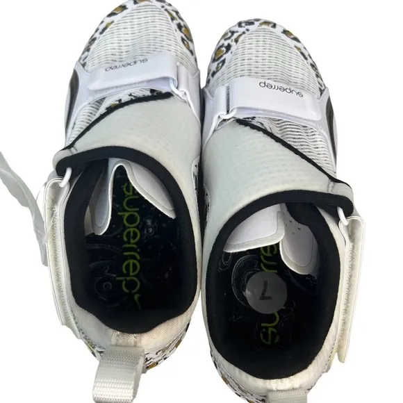 Nike SuperRep Cycling Shoes Womens 7 Activewear Leopard Print Low Top Swoosh