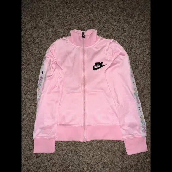 Nike Toddle (Girl’s) VDay Tricot Logo Tape Pink Jacket &amp; Sweats Tracksuit