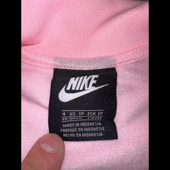 Nike Toddle (Girl’s) VDay Tricot Logo Tape Pink Jacket &amp; Sweats Tracksuit