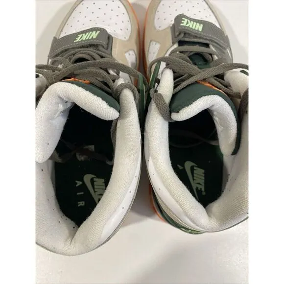 NIKE TRAINER 3 BG BASKETBALL SHOES SIZE 7Y #FZ3555 323 Green Orange Mid High Top