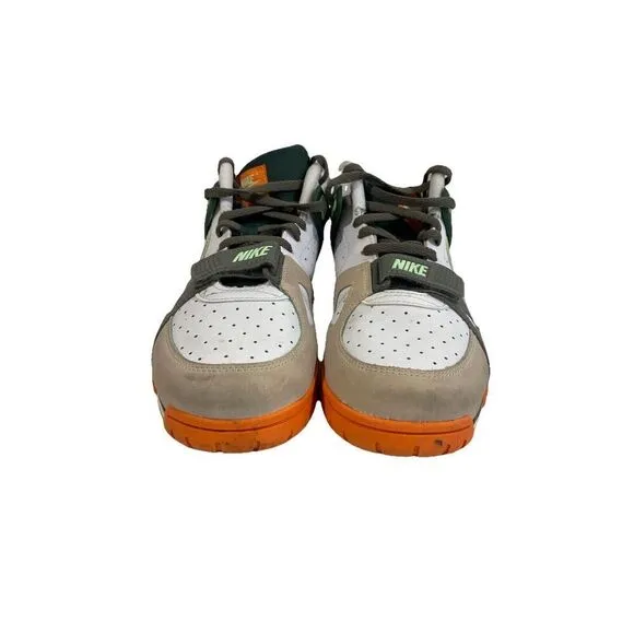 NIKE TRAINER 3 BG BASKETBALL SHOES SIZE 7Y #FZ3555 323 Green Orange Mid High Top