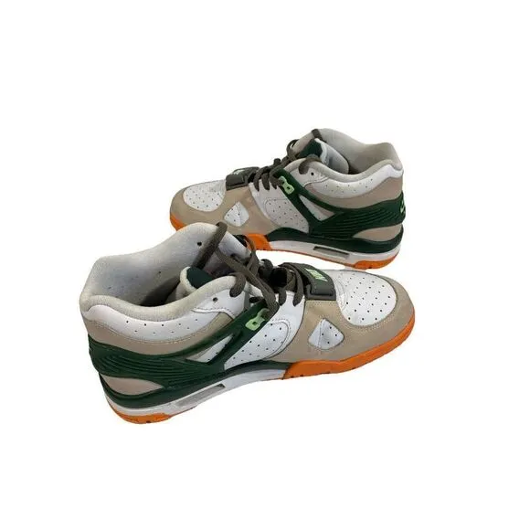 NIKE TRAINER 3 BG BASKETBALL SHOES SIZE 7Y #FZ3555 323 Green Orange Mid High Top