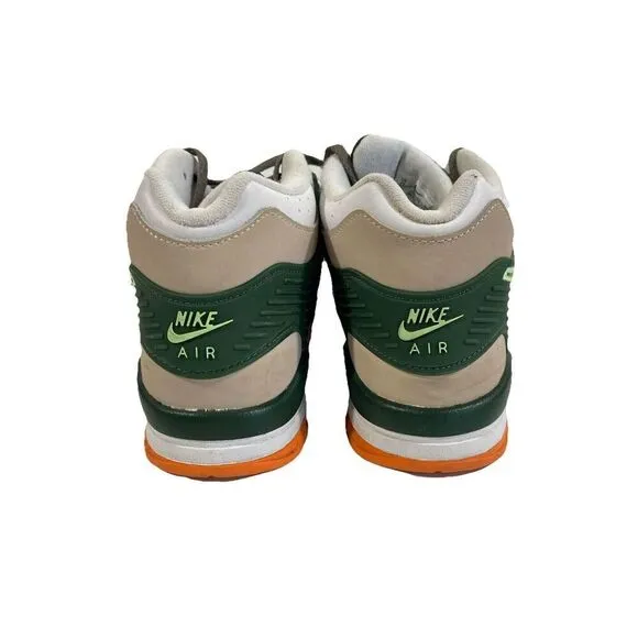NIKE TRAINER 3 BG BASKETBALL SHOES SIZE 7Y #FZ3555 323 Green Orange Mid High Top